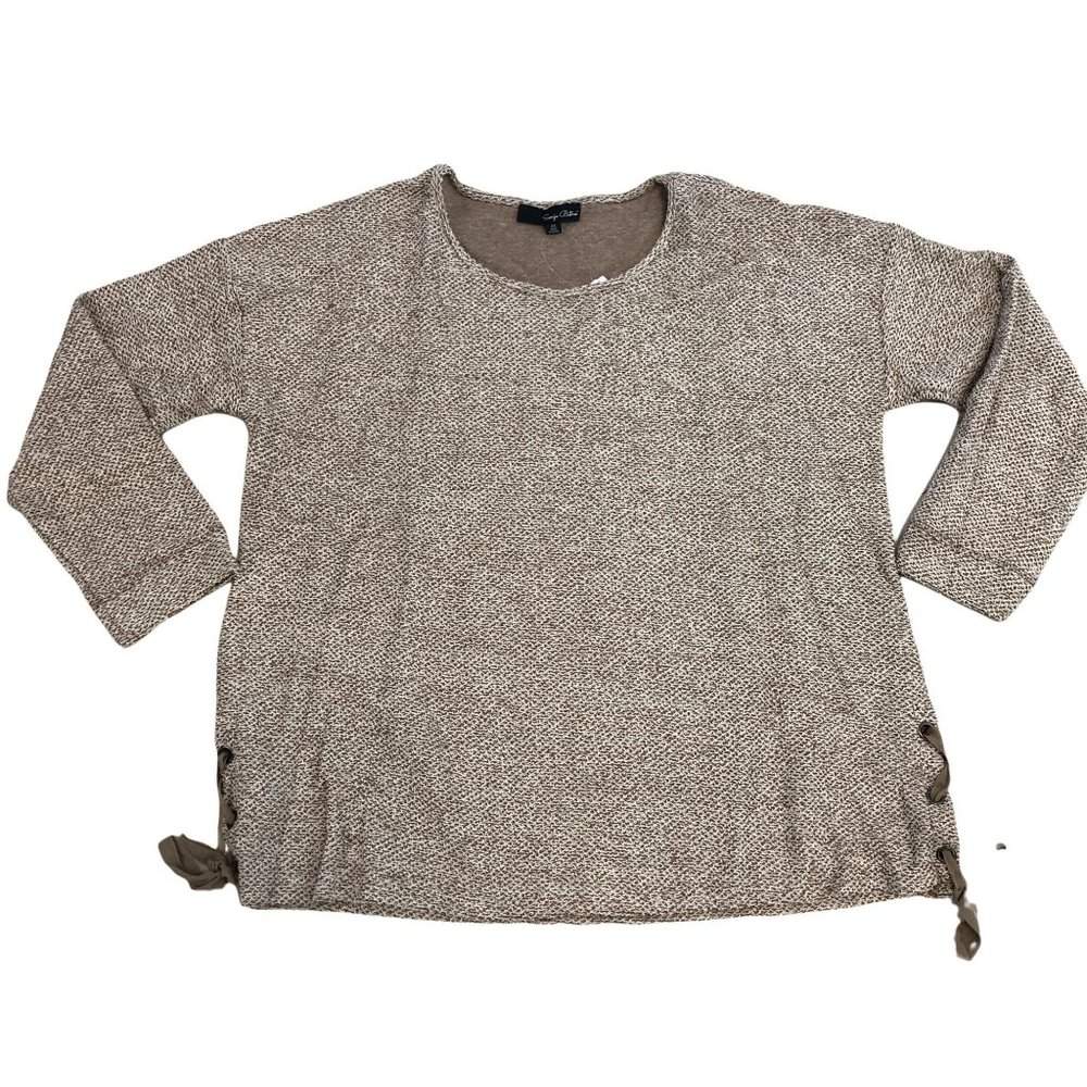 Sonja Betro Women's Knit Top Taupe 2X New - Picture 4 of 7